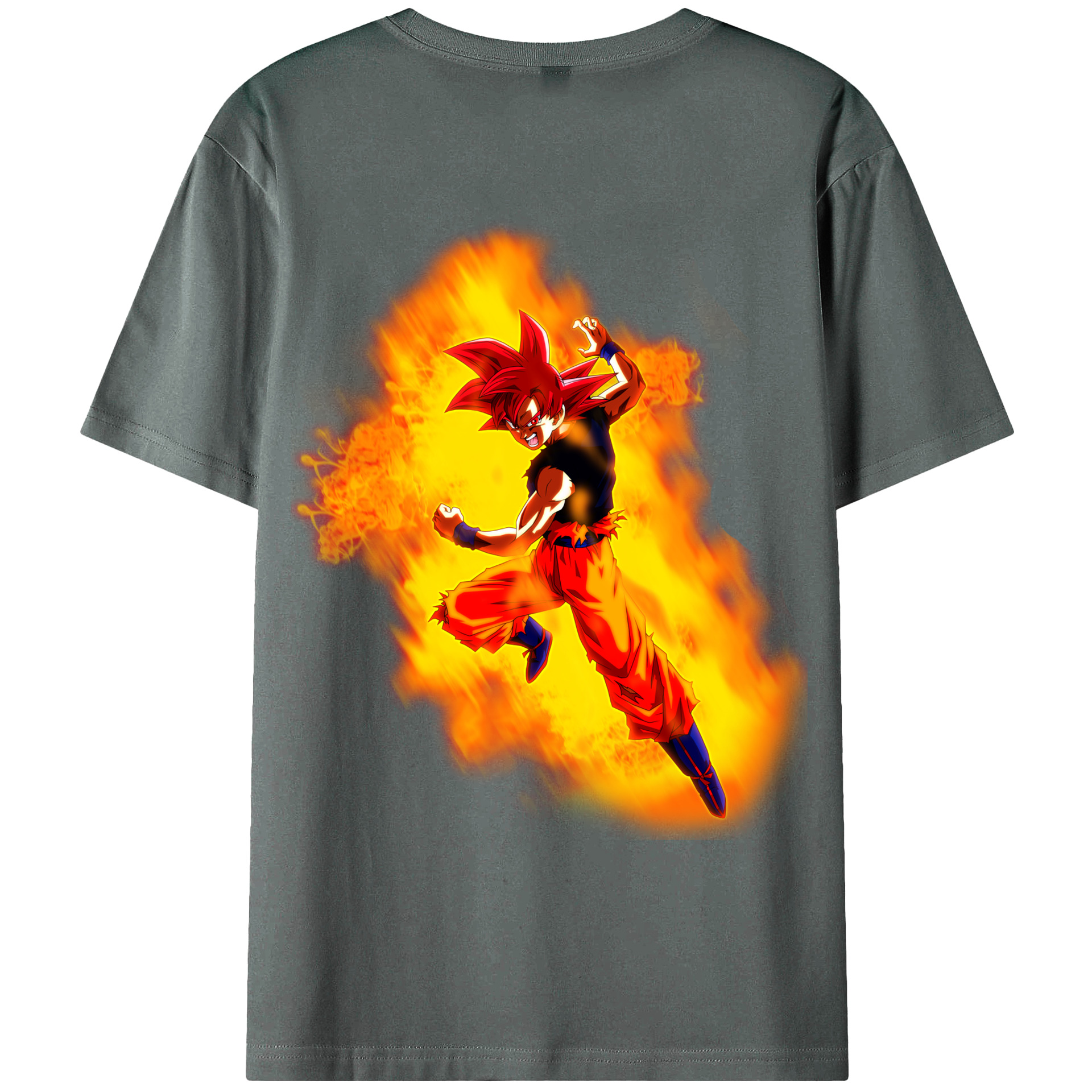 （画像用） ドラゴンボール 孫悟空（そん ごくう）Son Goku カカロット DRAGON BALL Kakarotto 綿100％ メンズ半袖Tシャツ（バックプリント） 通気性